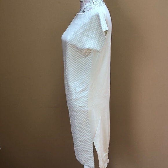 Tia Cibani Sweater Dress 2 white gray sheath - Picture 4 of 8